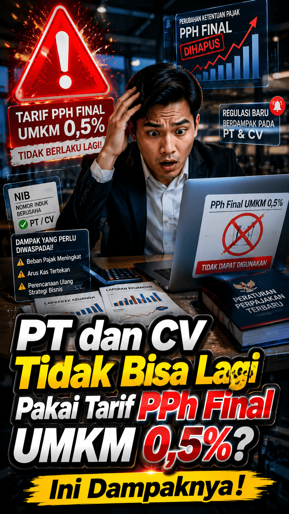 PT dan CV tidak bisa lagi pakai tarif PPh Final UMKM 0,5% berdasarkan ketentuan perpajakan terbaru tahun 2026.