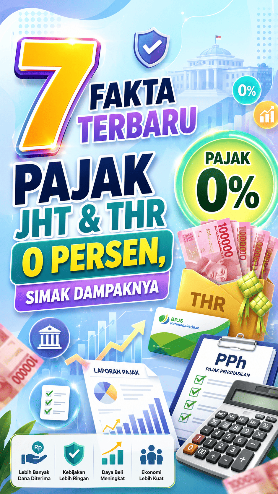 Menkeu Purbaya mengkaji usulan pajak JHT dan THR 0 persen bagi pekerja Indonesia.